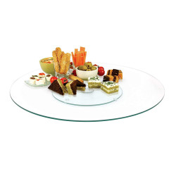 Wholesaler and supplier. Rotating serving plate made of glass